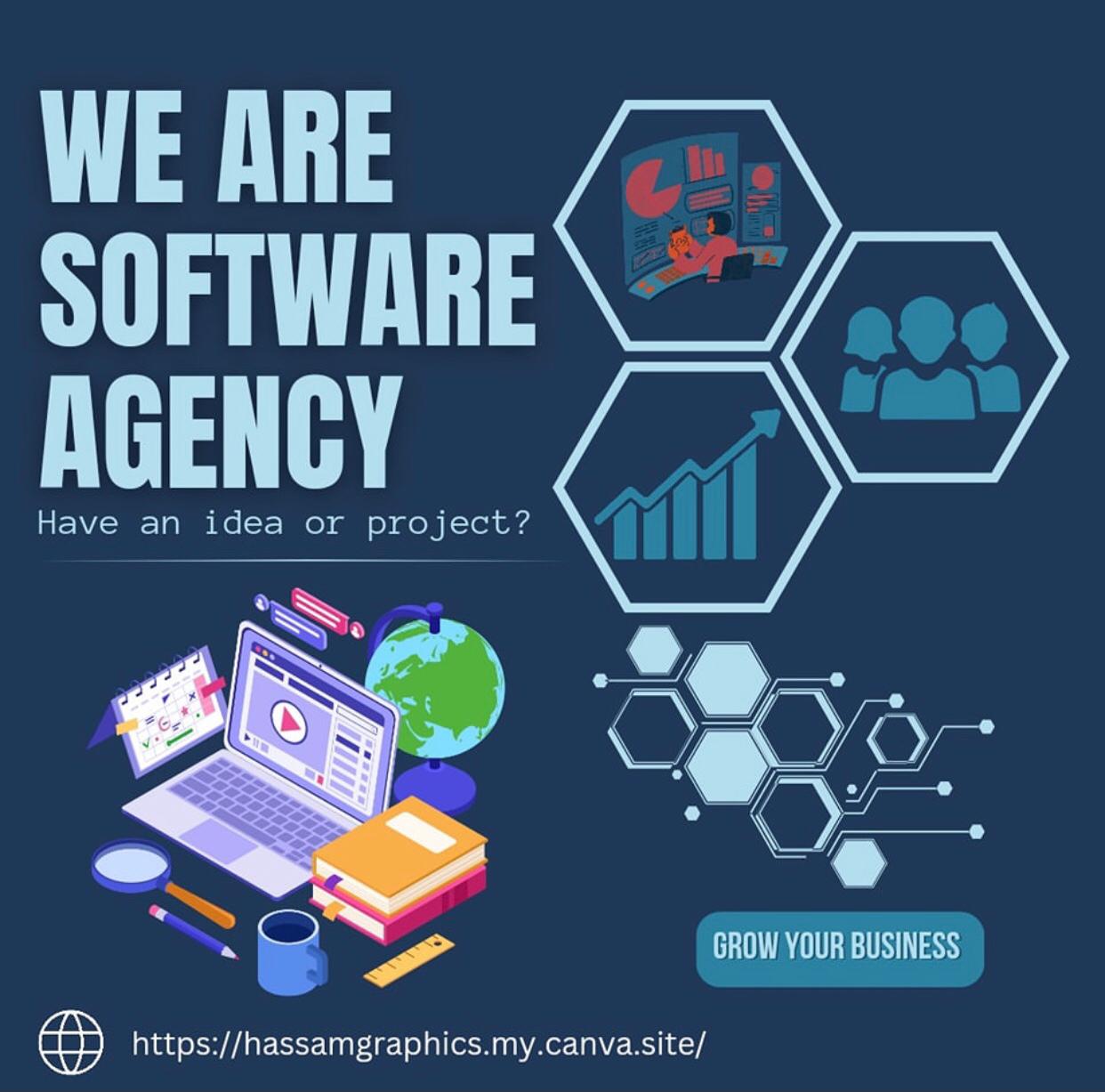 software agency poster design by Hassam Amjad